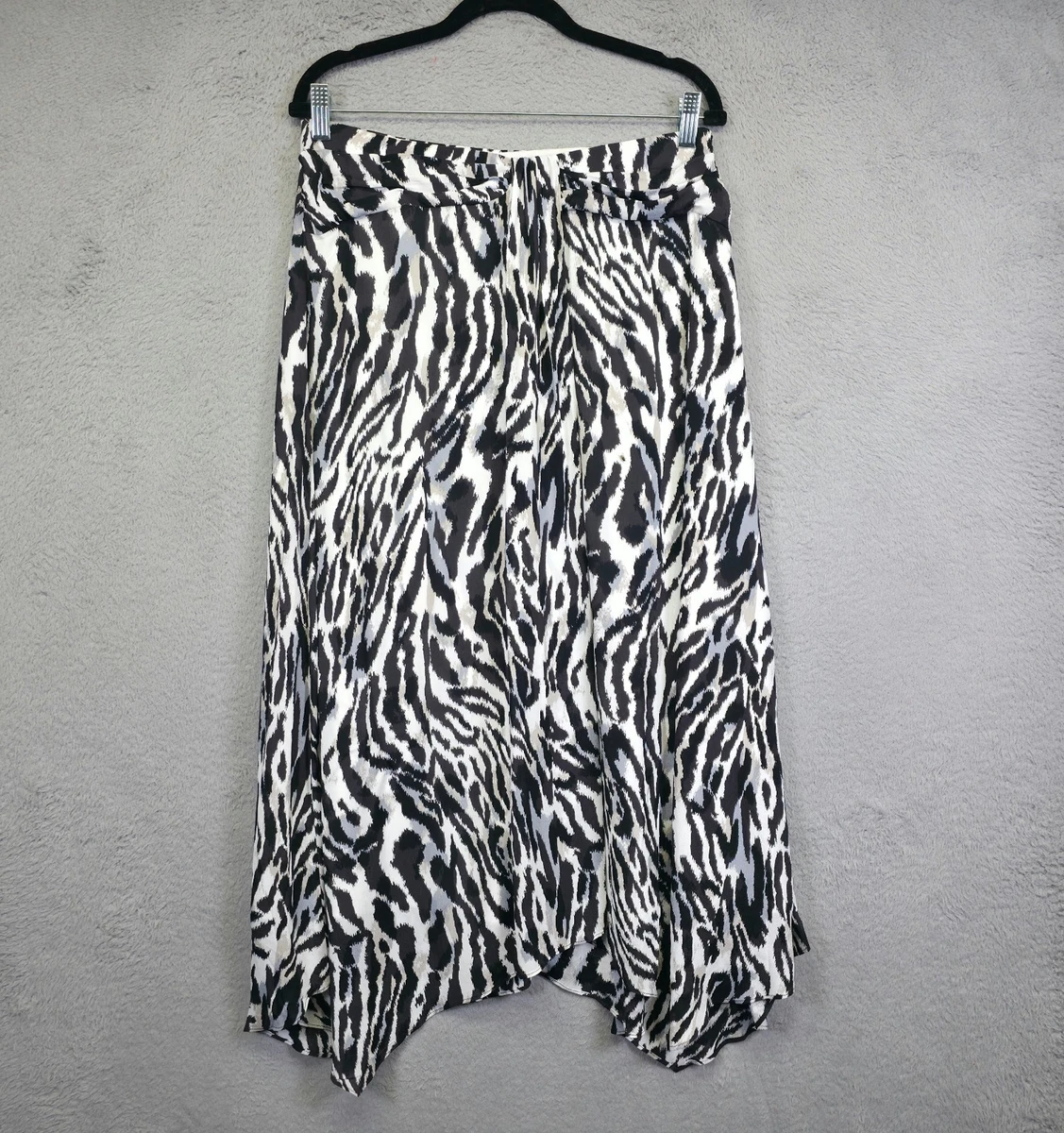 Jupe étagée à Volants White House Black Market - Taille 12 - Métallique Abstrait
