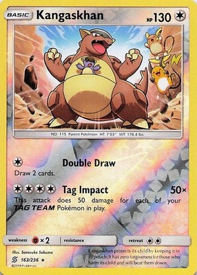 Kangaskhan - Pokemon Reverse Holo Holo Rare 2019 Unified Minds 163/236 NM