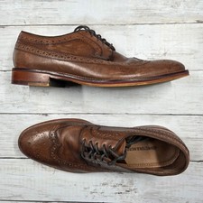 Johnston Murphy Oxford Men 9M Brown 20-2233 Wingtip Leather Brogue Derby Shoe
