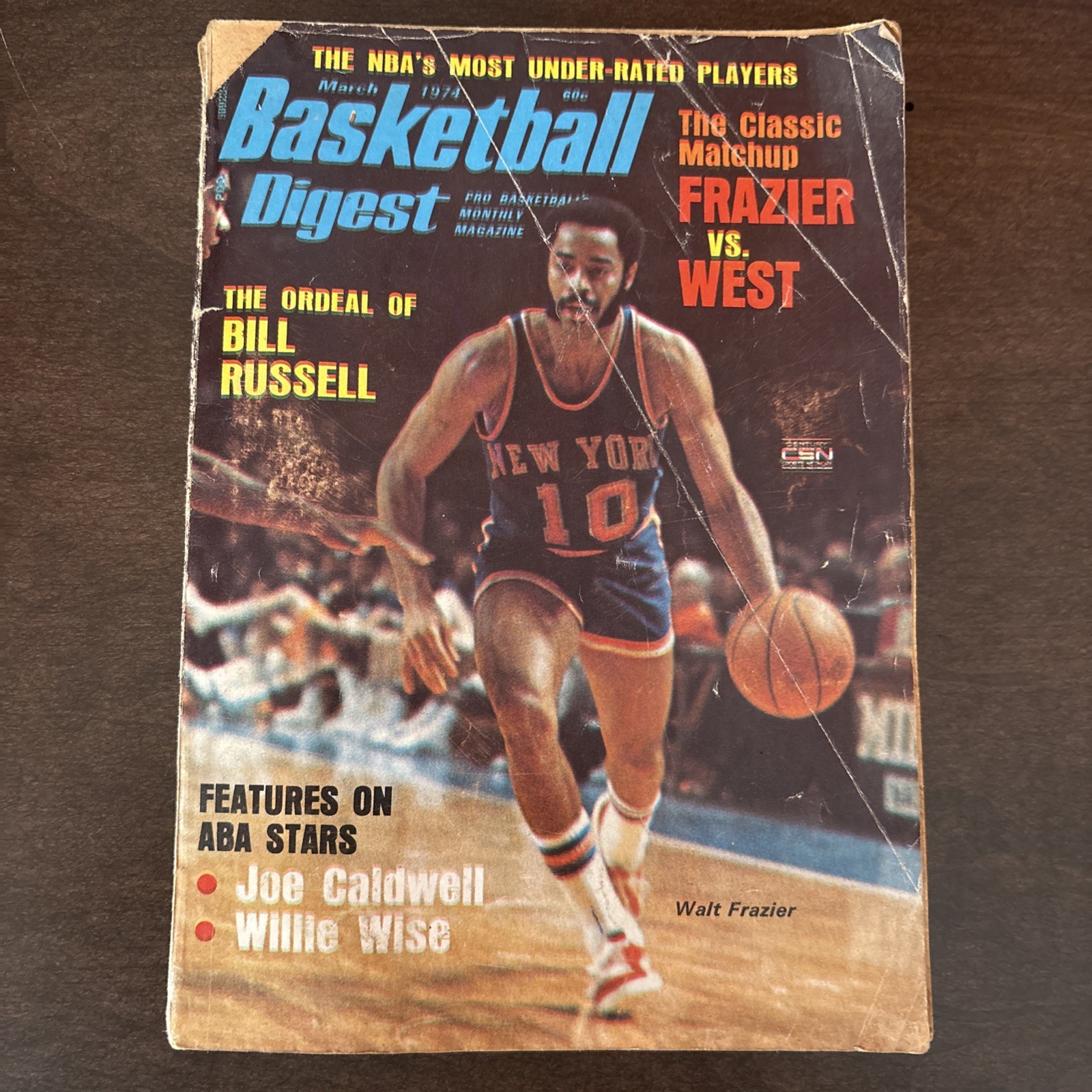 Basketball Digest Magazine March 1974 Walt Frazier on  cover no Label