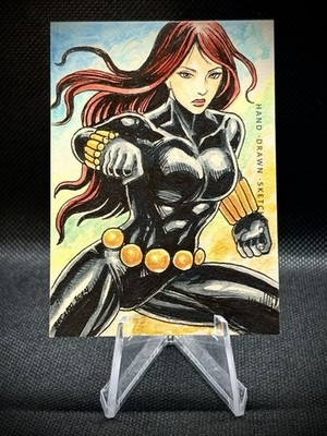 2024 Finding Marvel Thunder 1/1 BLACK WIDOW Sketch By John Becaro *1129