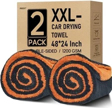 Microfiber car drying towels XXL super absorbent 2 pack