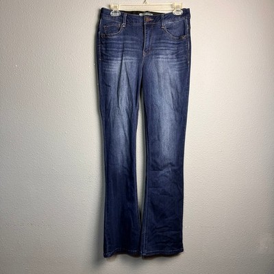 Wit & Wisdom Ab-solution Bootcut Dark Wash Blue Jeans Straight Leg Sz 6 32'' Insm
