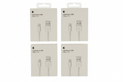 4 PACK Apple 1M (3.3') USB Type-A to Lightning Charging Cable A1480 (MXLY2AM/A) 