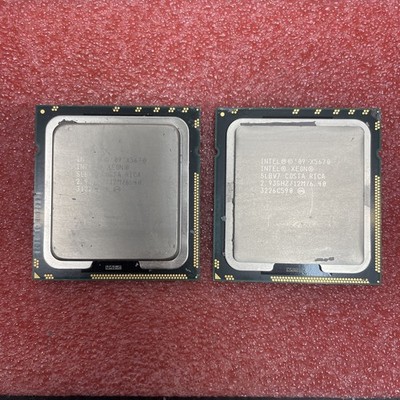 Set 2x Intel Xeon X5670, 12MB Cache, 2.93 GHz 6-Core FC LGA 1366, SLBV7 (C038)