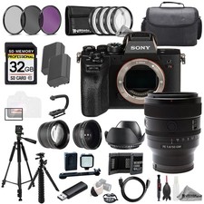 Sony a7R IVA  Sony FE 50mm f/1.4 GM Lens 32GB Ext Bat 9 PC Filtr-MEGA Kit