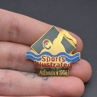 1996 Atlanta Olympics Sports Illustrated Sponsor Swimming Event Lapel Hat Pin