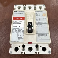 Eaton Cutler Hammer EHD 14k 3P 20A Circuit Breaker EHD3020 3 Pole 20 Amp