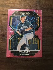 2022 Panini Prizm Draft Picks Pink Velocity Prizm Will Rudy D19