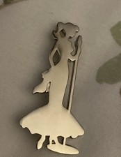 1997 Fan Club Exclusive Barbie Mattel Silver Metal Barbie Pin