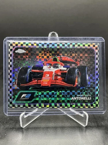 2024 Topps Chrome Formula 1 F1 Andrea Kimi Antonelli Checker Flag #94 (B)