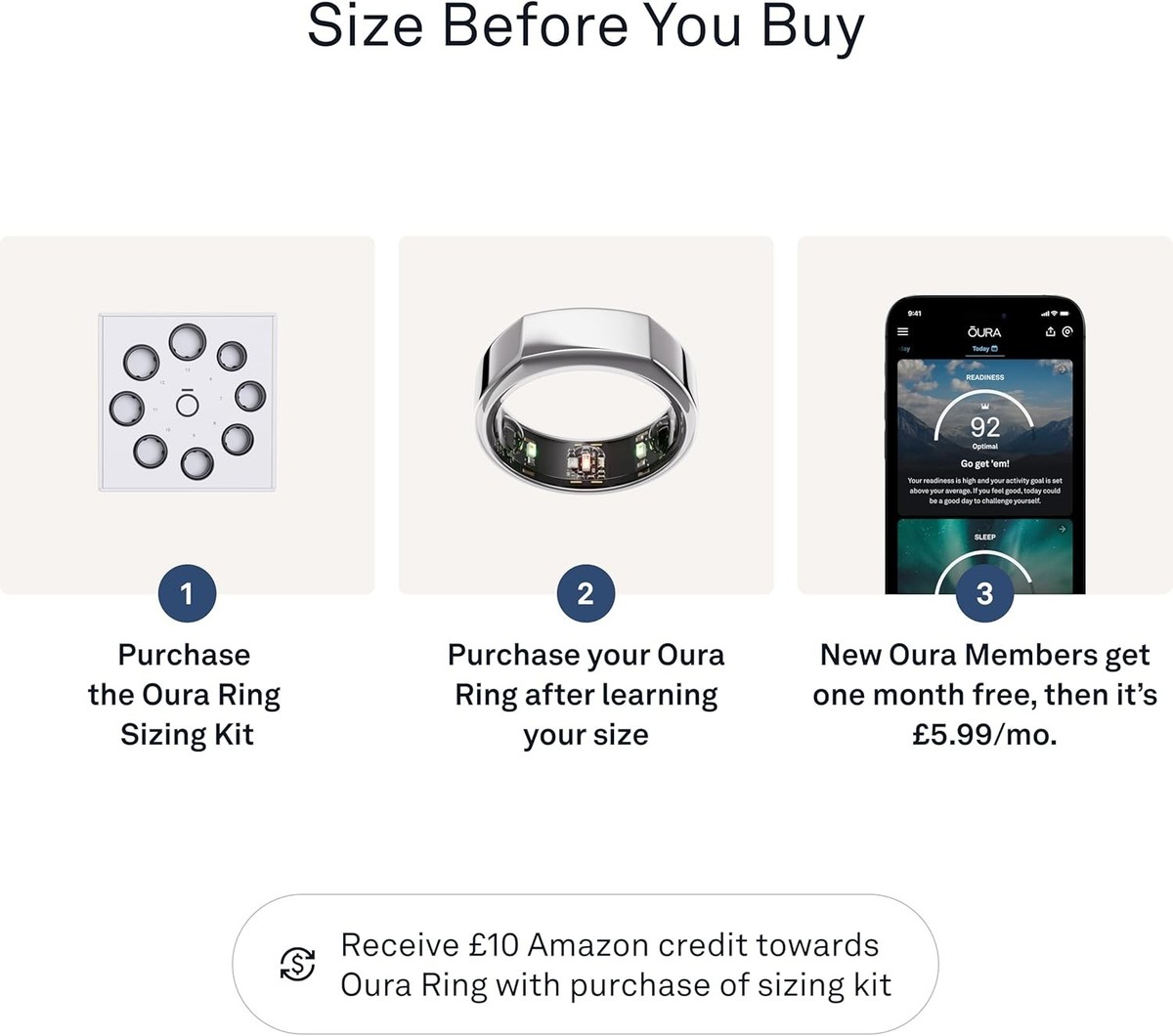 Oura Ring Gen3 - Heritage Size 10 - Silver - JZ90-1003-10 | eBay