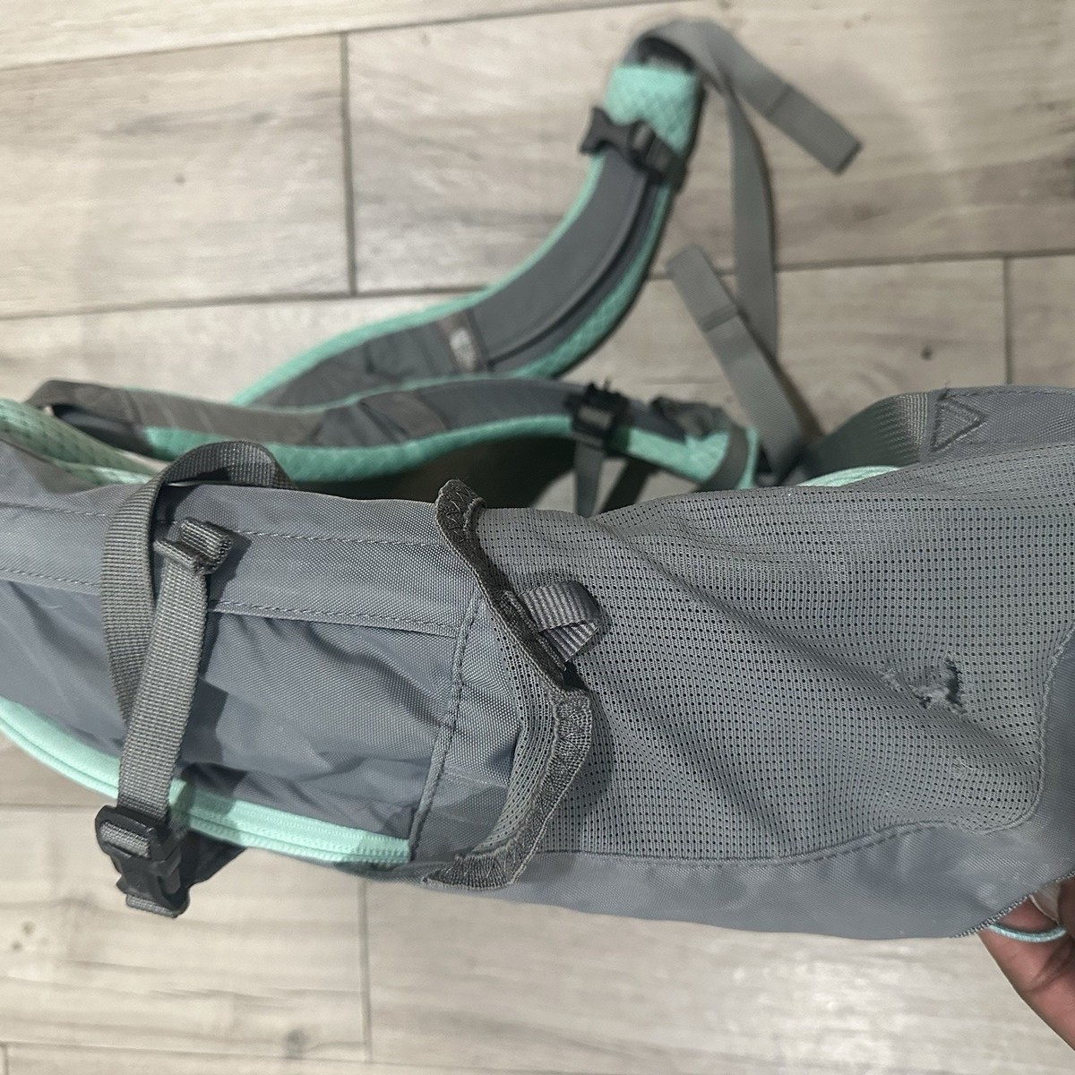 north face backpack sale borealis zing gray surf green The North Face Women's Borealis Backpack Zinc Grey/Surf Green Hiking  Daypack