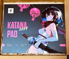 Yuki Aim Katana City Glass Mousepad Large Size Square 500 500 limited