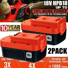 2-Pack 18V for Black and Decker HPB18 18 Volt 4.5Ah Battery HPB18-OPE 244760-00