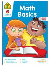 School Zone Math Basics 6 Workbook: 64 Pages, 6th Grade, Powers  Exponents,...