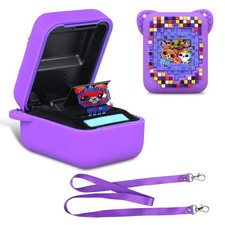 BOVKE Silicone Cover Case for Bitzee Interactive Toy Digital Pet with Purple