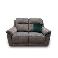 'Patricia' 2 Seater Sofa Dexter Charcoal Velvet Power Recliner BRAND NEW