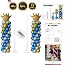 Balloon Column Stand Kit Sets of 2, 7 Feet Height Adjustable Balloon Tower Pi...