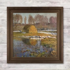 Spring Landscape, Original Oil Painting on canvas, Ukrainian artist V. Korolchuk