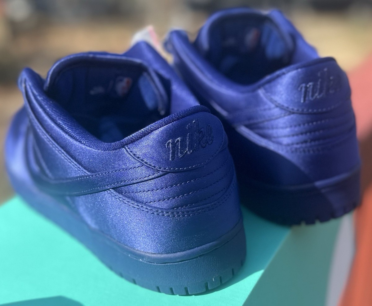Nike SB Dunk Low TRD NBA Deep Royal Blue Satin Shoes Men Size 13