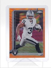 RAHEEM MOSTERT 2025 TOPPS CHROME ORANGE WAVE REFRACTOR RAIDERS /25 Q6638