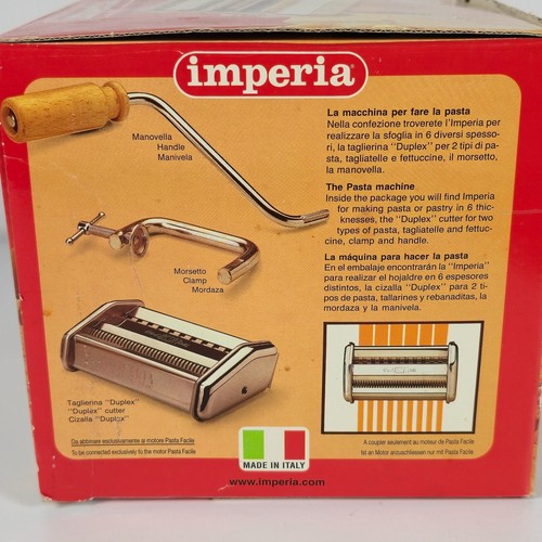 Imperia Pasta Making Machine Stainless Steel Made In Italy Deluxe New Open box - Picture 2 of 7