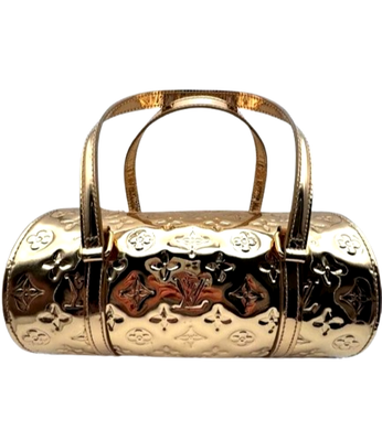 ルィビィトン Louis Vuitton Gold Monogram Miroir Papillon Gold Handbag Bag