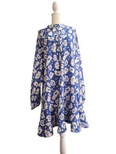 Blue And White Floral Kimono Dress