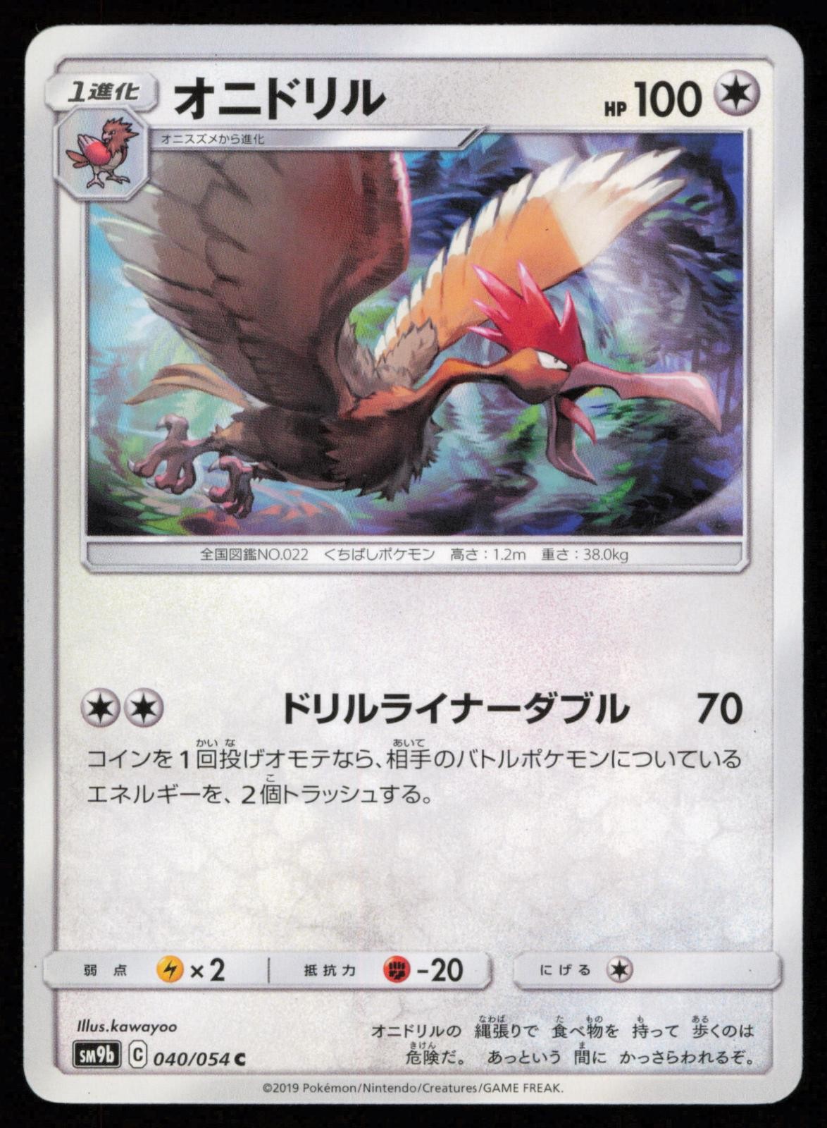 Fearow 040/054 Common Full Metal Wall Japanese Pokemon LP