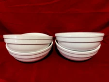 Crate & Barrel Culinary Arts Set Of 4 White Cereal/Soup/Chili Bowls 6 3/4"