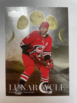 2025-26 SkyBox Metal Universe #LC-5 Jaccob Slavin Lunar Cycle Hurricanes