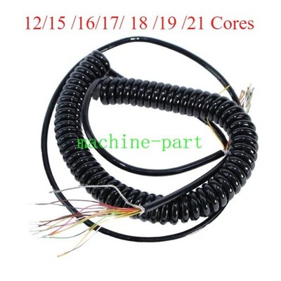 12 - 21 Cores Spring Spiral Cable Coiled Cable Fit for CNC Handheld Encoder