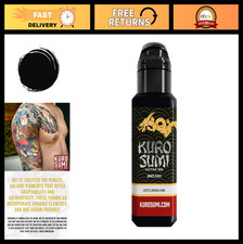 Vegan Professional Japanese Tattoo Color Ink Pigments - 12oz Outlining Black