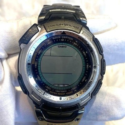 Casio PROTREK PRW-1300TJ Digital Watch Titanium Band Used From Japan