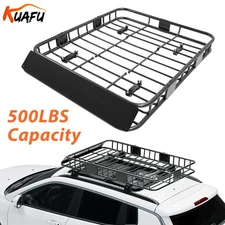 64x39" Roof Rack Basket Rooftop Cargo Carrier Car Top Luggage Holder Universal
