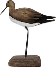 Seagull Decor Nautical Sea Bird Sculpture Statue Solid Wood Coastal Table Decor