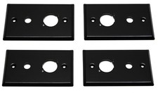  4 Four Single Gang Blank Wall Plates for XLR  Mono 1/4" Jack BLACK Steel