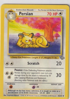 Pokemon Karte Dschungel Jungle Nr. 42/64 Persian englisch