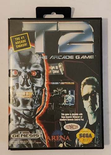 Terminator T2: The Arcade Game 1992 SEGA Genesis Complete CIB Video Game