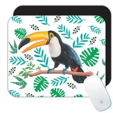 Tappetino per mouse regalo: pittura aerografo tucano uccellino animale tropicale