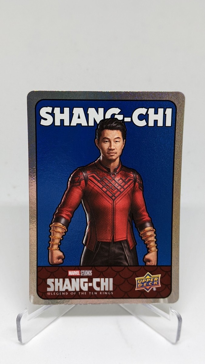 スケスケ黒にぎり+XHashiシール付き 2023 Upper Deck Shang-Chi Spectromatic Stickers BLUE Insert