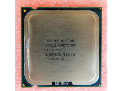   Intel E8400 Core 2 Duo SLB9J   3GHz 6MB 1333MHz Wolfdale LGA775 TESTED