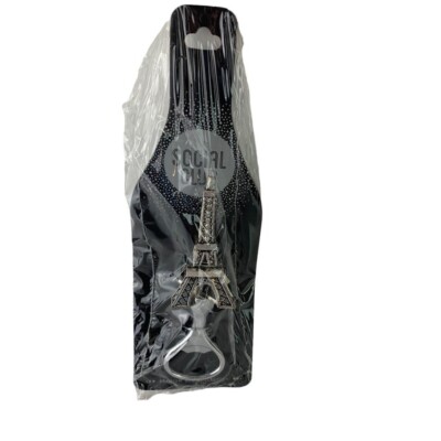 Home Essentials New Social Club Eiffel Tower Silvertone Bottle Opener Premium Ba