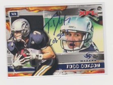 TODD DOXZON LOS ANGELES XTREME XFL IOWA STATE AUTOGRAPHED CARD WITH LETTER