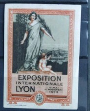 VIGNETTE CINDERELLA TIMBRE EXPOSITION INTERNATIONALE LYON 1914 NEUF NON DENTELÉS