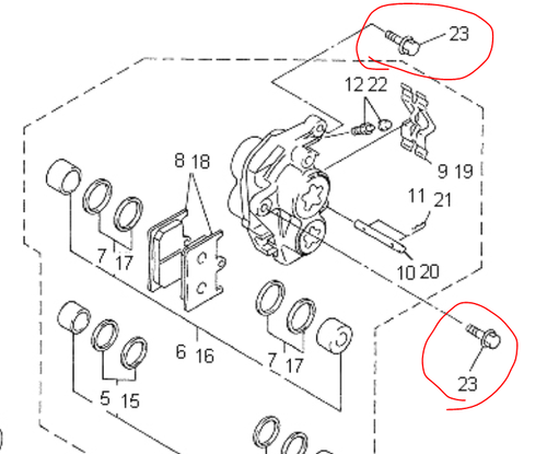 Yamaha R1 Titanium front brake caliper bolt kit 98-03 Ti bolts YZF1000r R6 - Picture 2 of 4