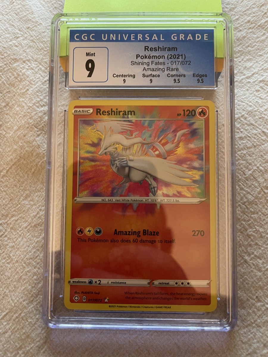 Pokemon Shining Fates CGC 9 Reshiram Amazing Rare Holo (2021
