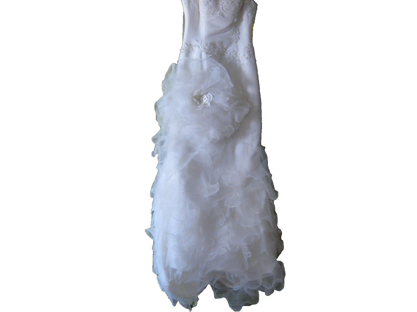 Tule de Sereia em Camadas e Vestidos de Casamento de Trompete