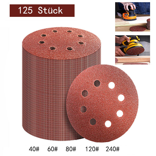 Taspire 80 Stück exzenterschleifer schleifpapier 125mm klett | 8 Loch schleifscheiben 125mm Rund klett für Exzenterschleifer 10x 40/60/80/120/180/240/320/400 Körnung Taspire 80 Stück exzenterschleifer schleifpapier 125mm klett | 8 Loch schleifscheiben 125mm Rund klett für Exzenterschleifer 10x 40/60/80/120/180/240/320/400 Körnung
